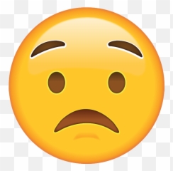 Angry Emoji Face Png Image - Transparent Background Worried