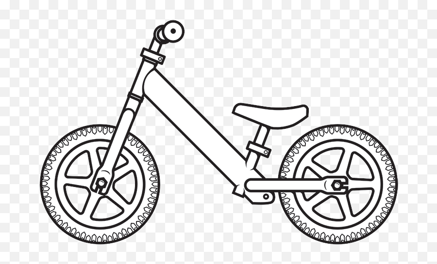 Drawn Pushbike Dirt Bike - Balance Bike For Coloring Clipart Bike Coloring Png,Dirt Bike Png