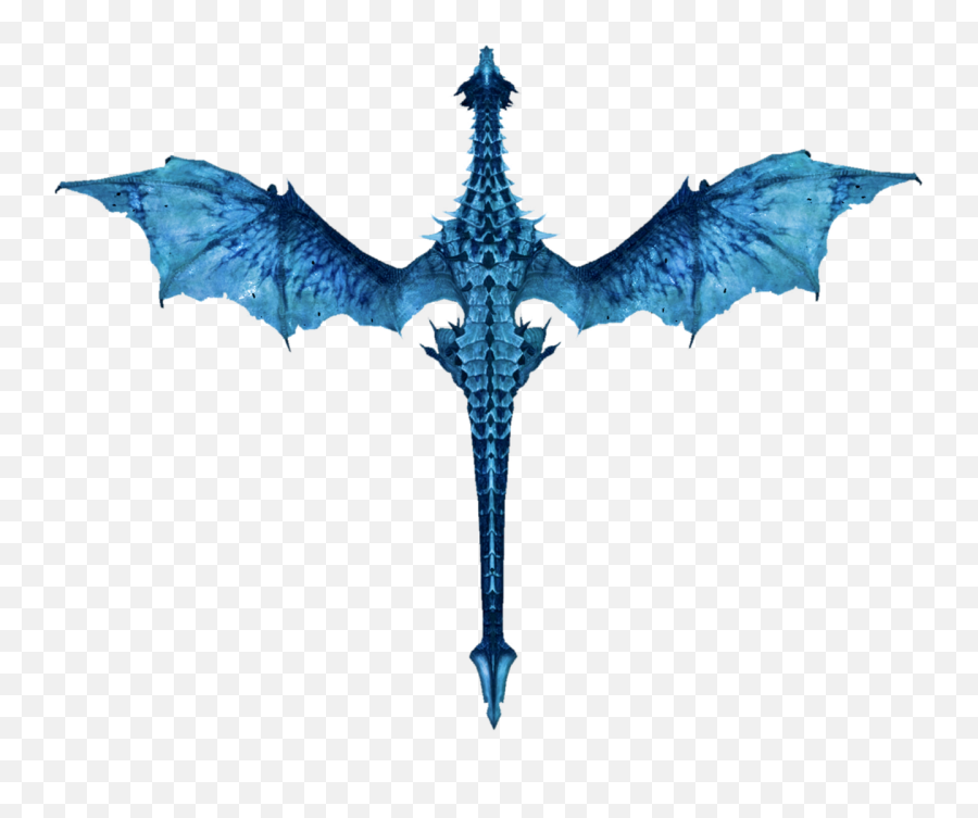 Skyrim The Ice Dragon Desktop Wallpaper - Dragon Transparent Background Top View Png,Skyrim Dragon Icon