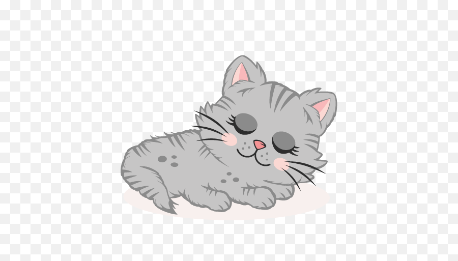 Cute Kitten Sleeping Svg Scrapbook Cut File Clipart - Kittens Sleeping Clip Art Png,Kitten Transparent Background