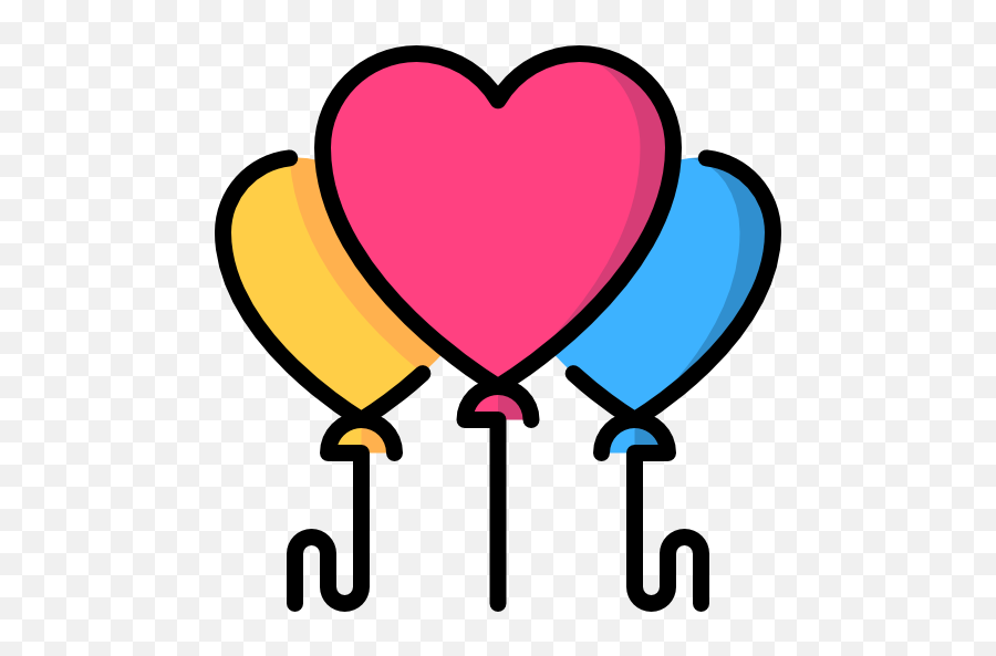 Balloons - Free Birthday And Party Icons Balloon Png,Heart Flat Icon