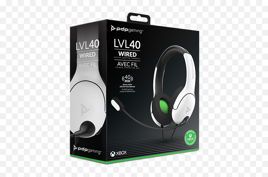 Lvl40 Wired Stereo Gaming Headset White - Pdp Headset Lvl 40 Xbox Png,Skullcandy Icon 2