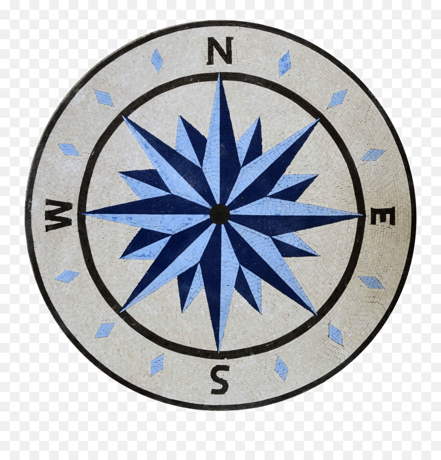 Regal - Compass Rose Mosaic Simple Compass Png,Nautical Star Icon