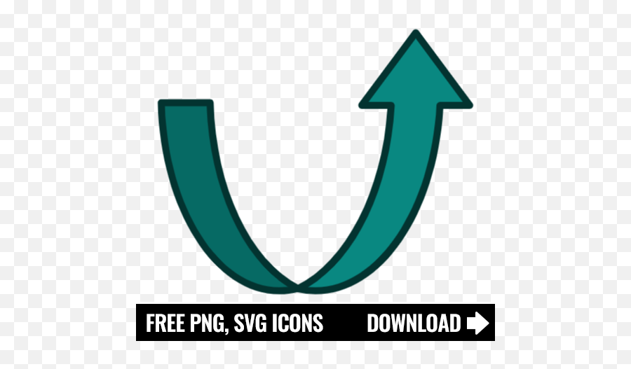Free Up Curved Arrow Icon Symbol Png Svg Download Double Sided