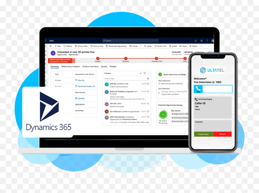 Microsoft Dynamics Crm Integration - Ultatel Png,Microsoft Dynamics Crm Icon