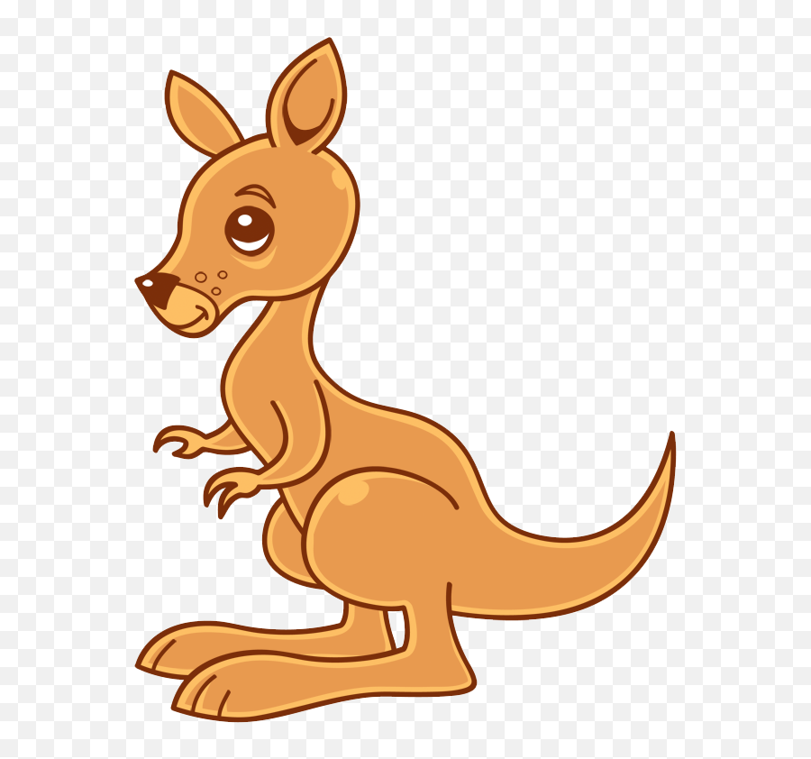 Kangaroo Clipart Vertebrate - Transparent Background Kangaroo Cartoon Png,Kangaroo Transparent Background