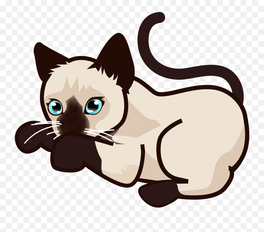 Kitten Clipart Vector Tra 1553696 - Png Siamese Cat Clipart,Cat Vector Png