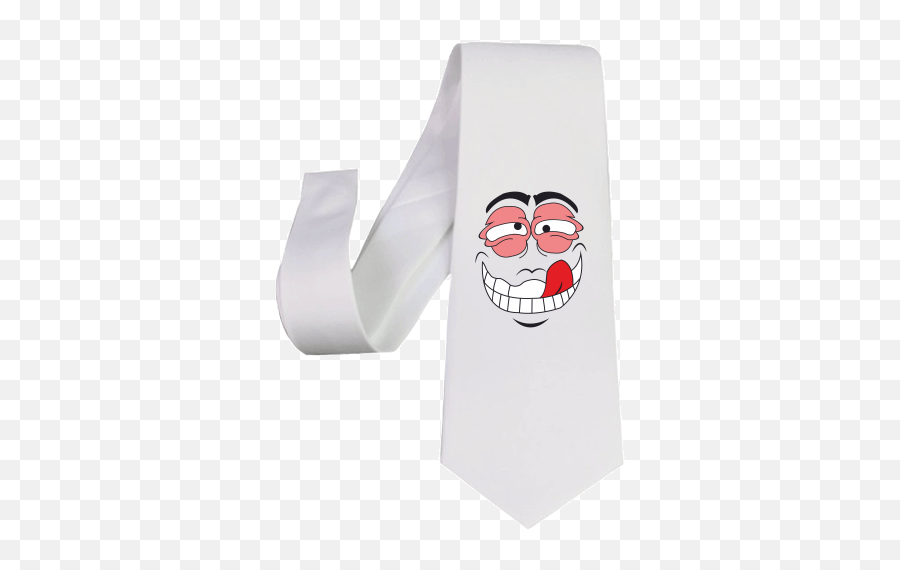 Tie With Printing Crazy Face - Necktie Png,Crazy Face Png