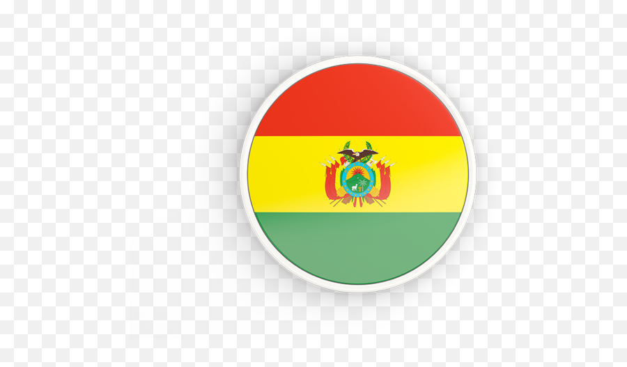 Round Icon With White Frame - Bolivia Flag Circle Png,Bolivia Flag Png