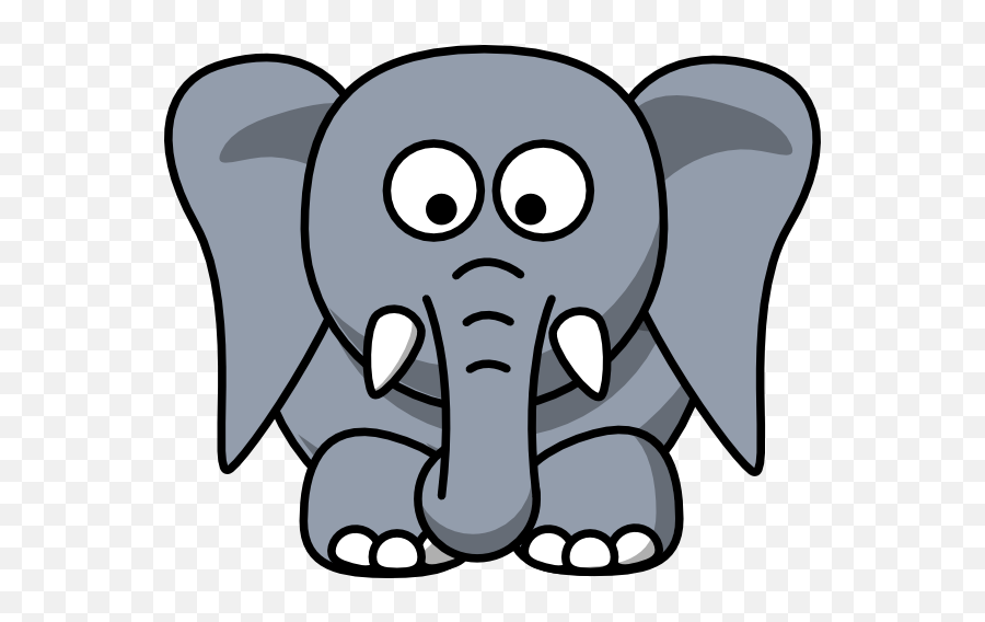 Cartoon Elephant Clip Art - Vector Clip Art Online Royalty Elephant Ears Clipart Png,Elephant Clipart Transparent