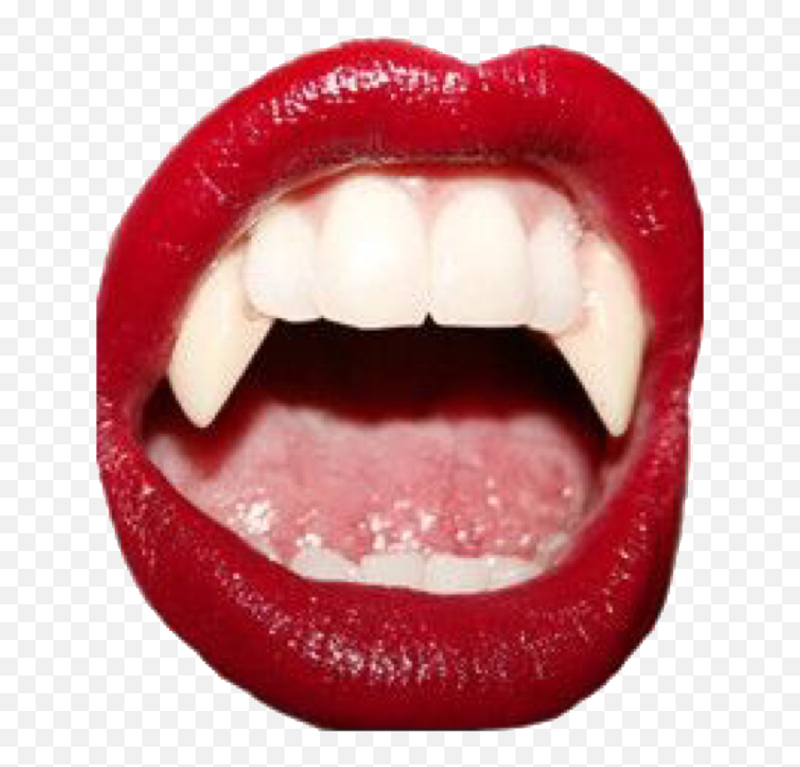 Vampire Fangs Aesthetic Png Lips Vampireaesthetic - Aesthetic Red Png Transparent,Vampire Png