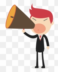 Clip Art - Cartoon Man With Megaphone Png,Screaming Png