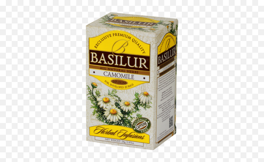 Download Hd Basilur Camomile 20 Tea Bags Caffeine Free - Chamomile Png,Chamomile Png