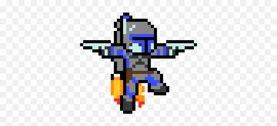 Jetpack Guy Pixel Art Maker - Perler Beads Star Wars Jango Fett Png,Jetpack Png