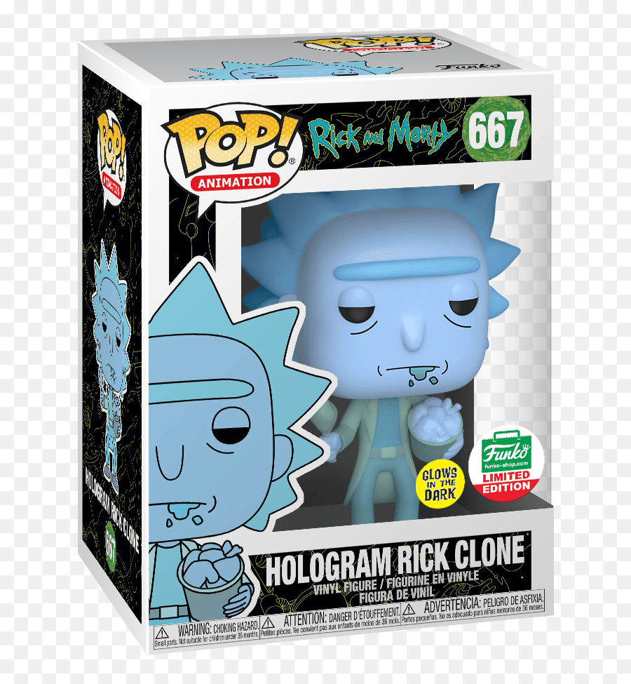 Hologram Rick Clone 667 - Rick U0026 Morty Funko Shop Holiday Exclusive Mypopstore Funko Pop Rick Y Morty Png,Hologram Png