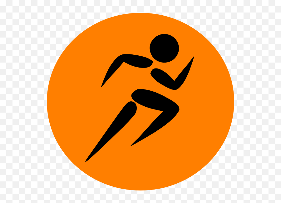 Man Running Orange Clip Art - Vector Clip Art Running Clipart Transparent Png,Running Man Logo