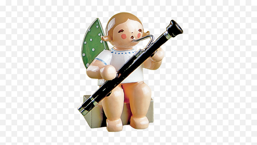 Angel With Bassoon Sitting - Figurine Png,Bassoon Png