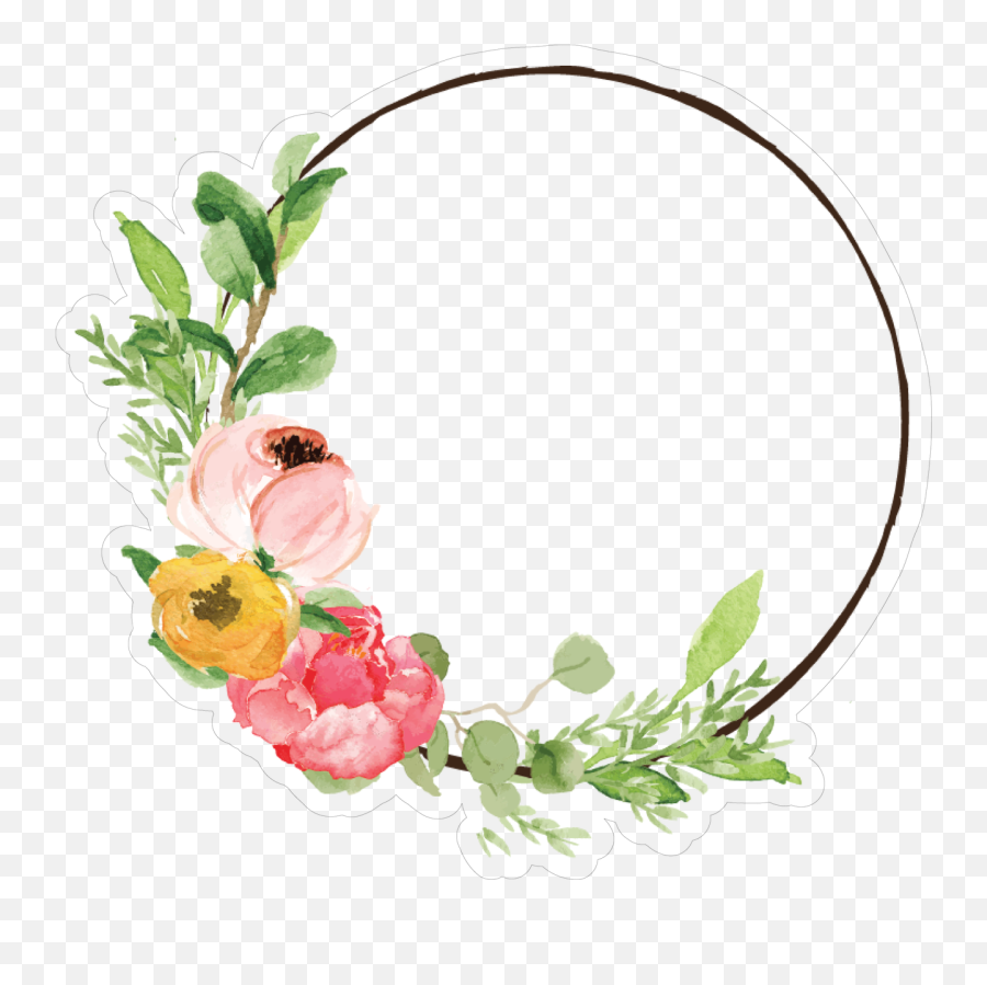 Simple Wreath Print U0026 Cut File - Simple Floral Wreath Clipart Png,Floral Wreath Png