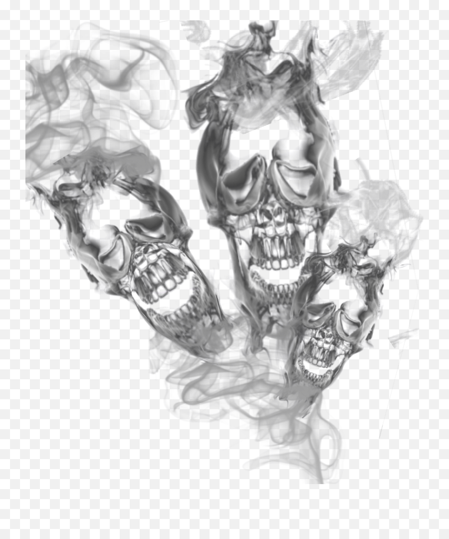 Calavera Smoke Humo Sticker Png