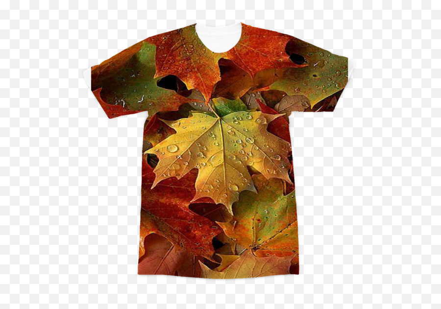 Falling Leaves Premium Sublimation Adult T - Shirt Maple Leaf Png,Falling Leaf Png
