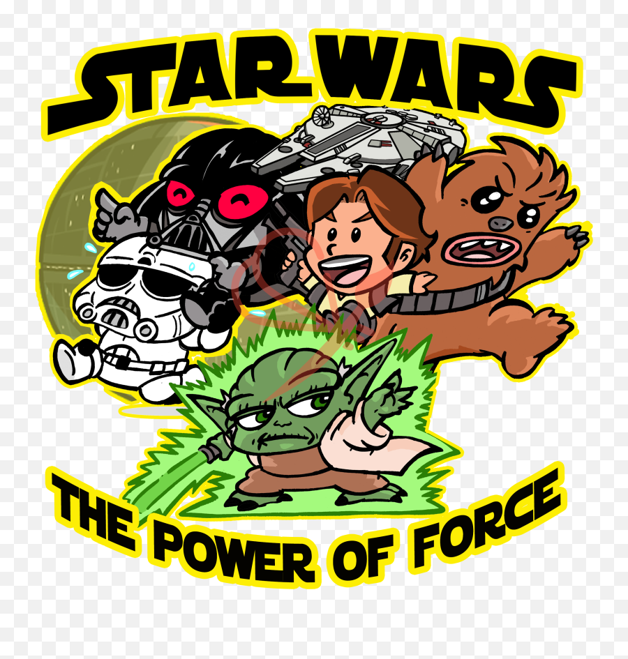 Parodia Kawai Star Wars The Power Of Force Han Solo - Star Cartoon Png,Han Solo Png