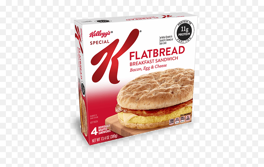 Kelloggu0027s Special K Bacon Egg U0026 Cheese Flatbread - Special K Breakfast Sandwich Png,Scrambled Eggs Png