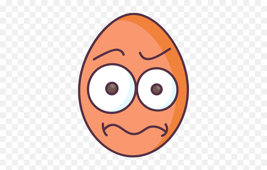 Frown Egg Icon Of Colored Outline Style - Available In Svg Smiley Png,Frown Png