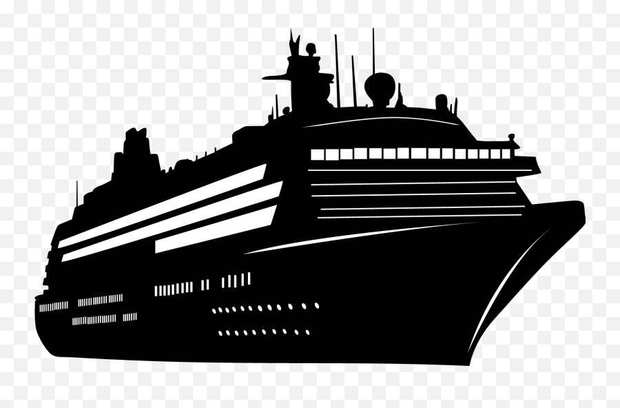 Download Transparent Cruise Ship Silhouette Png Image With - Clipart Cruise Ship Silhouette,Ship Transparent