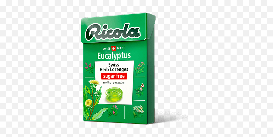 Ricola Your Everyday Throat Companion - Ricola Eucalyptus Cough Drops Png,Eucalyptus Png