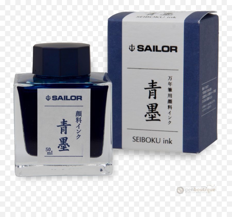 Sailor Pigmented Blue Black Ink Bottle - Seiboku U2013 Pen Solution Png,Black Ink Png