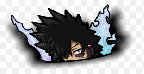 Holographic Dabi Peeker Sticker - Dabi Holographic Anime Peeker Stickers Png,Dabi Png