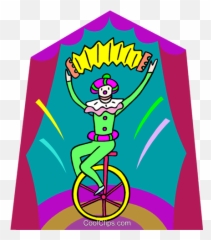 Clown With Accordion - Bicycle Png,Unicycle Png