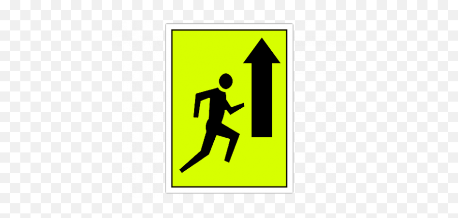 Runner U0026 Straight Up Arrow Event Sign For The Course - For Running Png,Straight Arrow Png