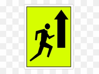 Runner U0026 Straight Up Arrow Event Sign For The Course - Running png