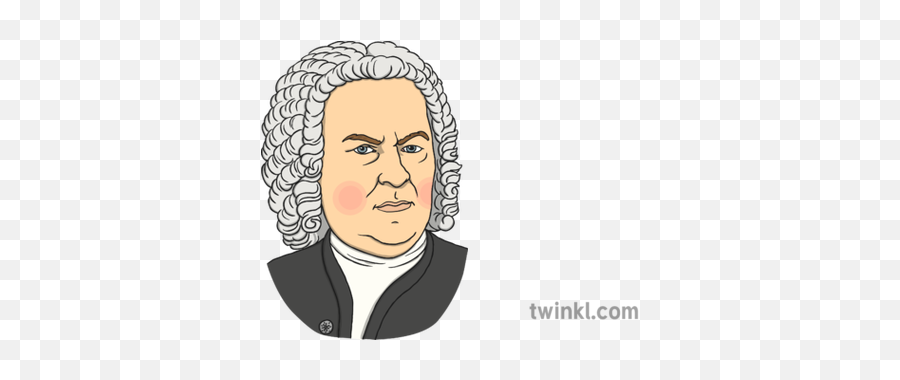 Johann Sebastian Bach Illustration - Johann Sebastian Bach Cartoon Png,Sebastian Png