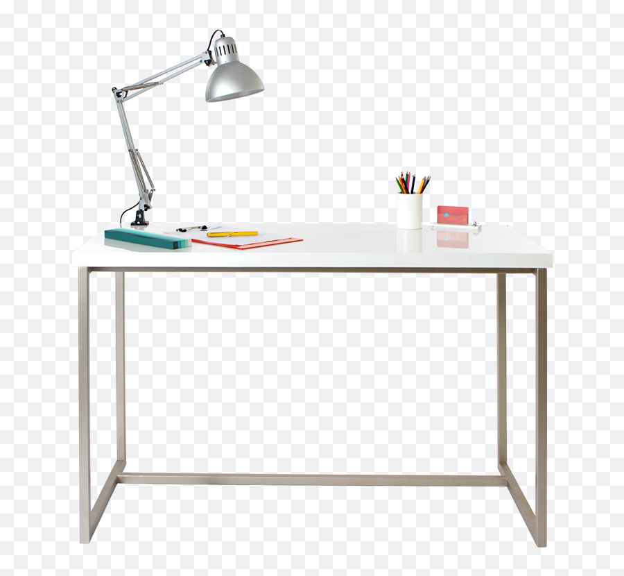 White - White Study Table Png,White Table Png