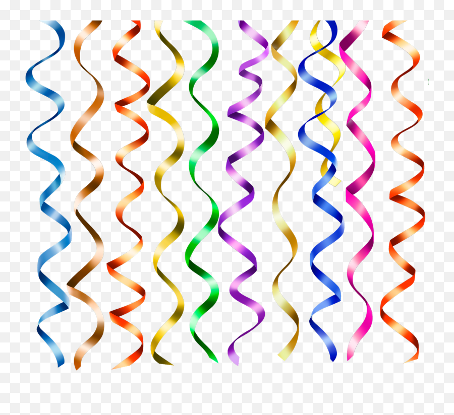 Confetti Streamers Party - Vertical Png,Streamers Transparent