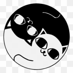 Nekojiru Yin - yang Decals by vestaelm Community Gran Cat Soup Stickers png