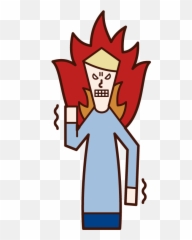 Illustration Of Person Who Is Irritated Or Trembling With Png