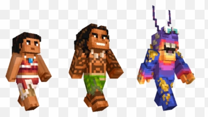 Moana And Xbox Characters Come To Minecraft - Minecraft Moana Skin Pack Png,Moana Png Transparent
