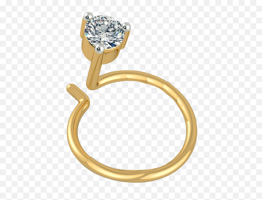 Classic Diamond Nose Pin - Miscaro Engagement Ring Png,Nose Ring Png