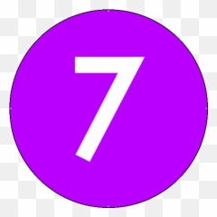 Number 7 In Circle Flashcard Free Printable Papercraft - Dot png