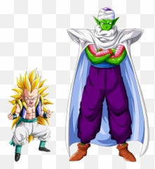 Download 3 Ssj3 Gotenks U0026 Piccolo Dbs - Dragon Ball Z Dragon Ball Z Piccolo Png,Gotenks Png