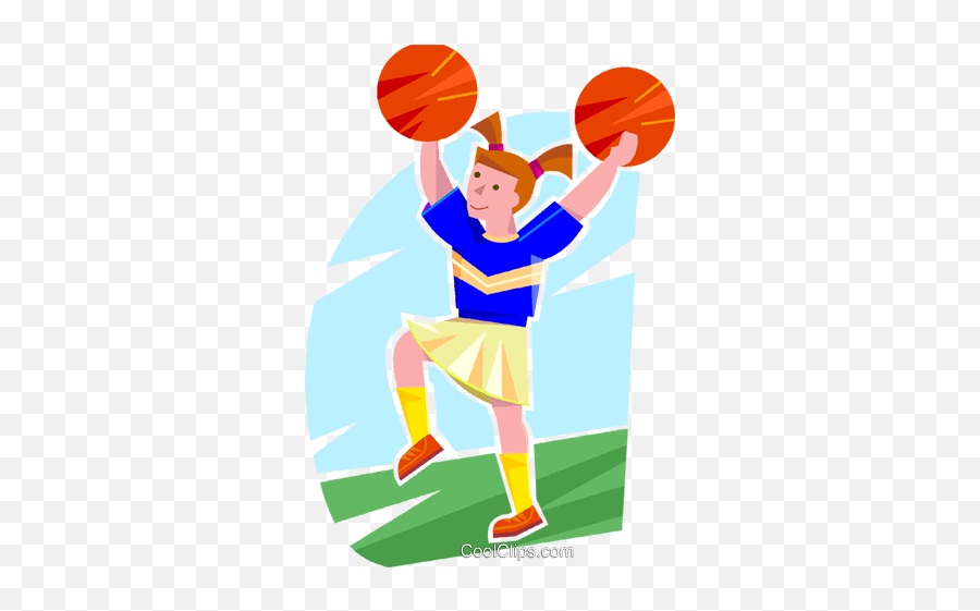 Cheerleader Royalty Free Vector Clip Art Illustration - Clip Art Png,Basketball Clipart Transparent