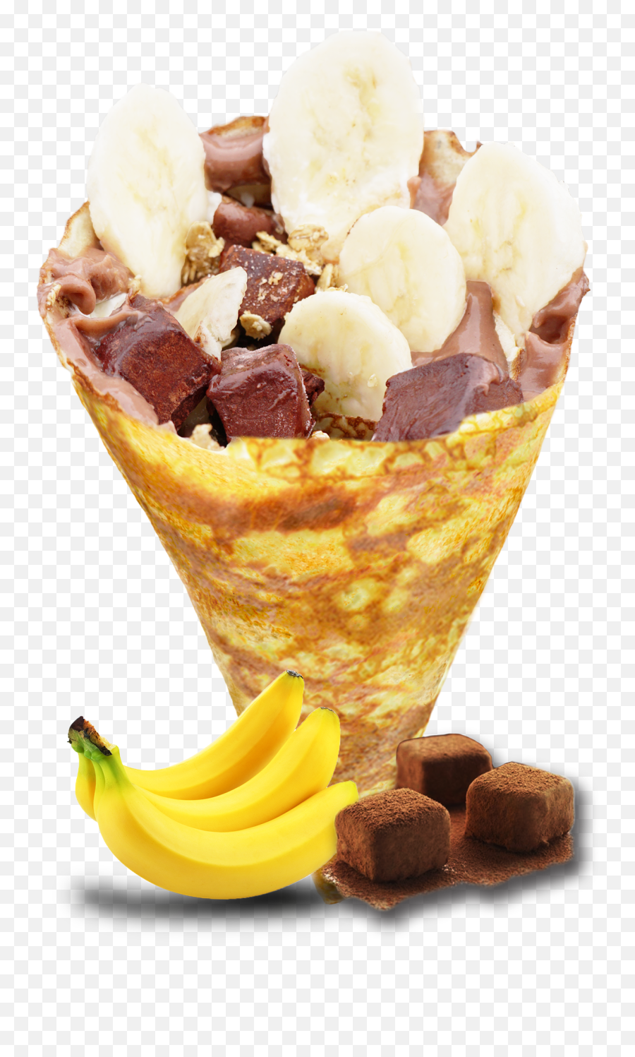 Banana Chocolate - T Swirl Crepe Png,Crepes Png