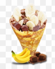 Banana Chocolate - T Swirl Crepe Png,Crepes Png