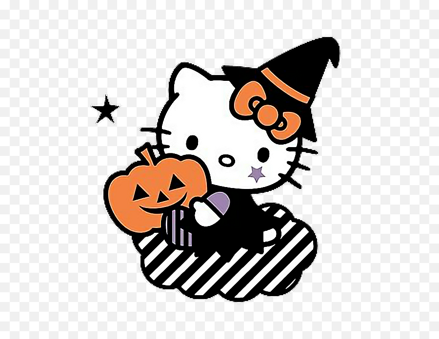 Download Hd Hellokitty Kitty Halloween Sanrio - Hello Kitty Halloween Sanrio Png,Halloween Png Transparent