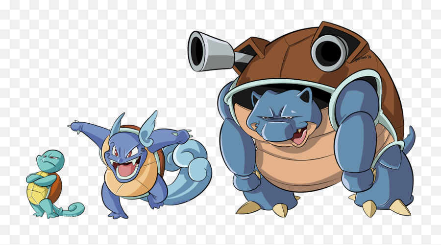 Squirtle Wartortle Blastoise Gif - Cartoon Full Size Png Squirtle Wartortle Blastoise,Blastoise Png