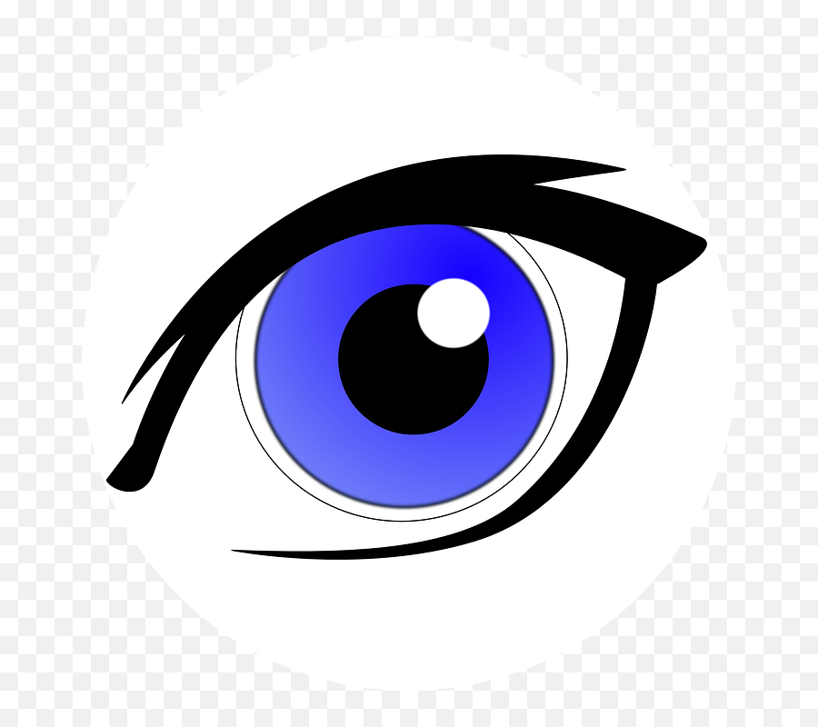 Blue Eye With Eyeliner Clip Art - Vector Clip Cartoon Eye Png,Eyeliner Png