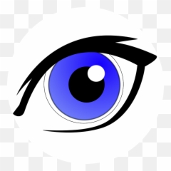 Blue Eye With Eyeliner Clip Art - vector clip Cartoon png